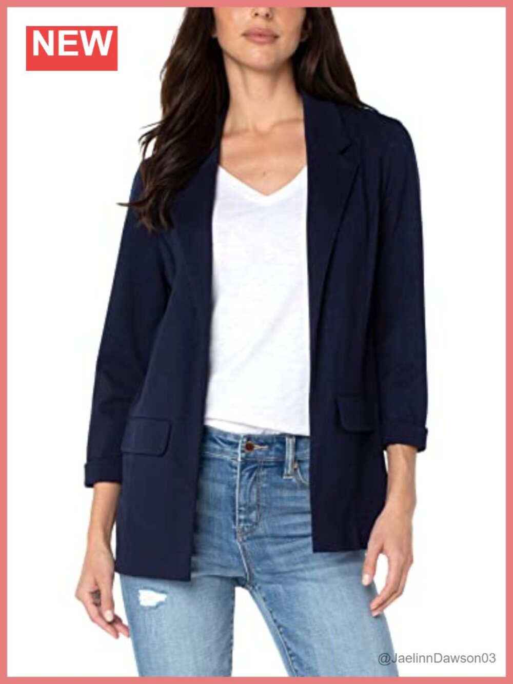 Boyfriend Blazer Super Stretch Ponte Princess Darts Business Casual